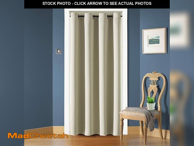 Lot 74-12601436 - ChrisDowa Blackout Door Curtains for Doorway Privacy, Grommet Closet Curtains for Bedroom Closet Doo...