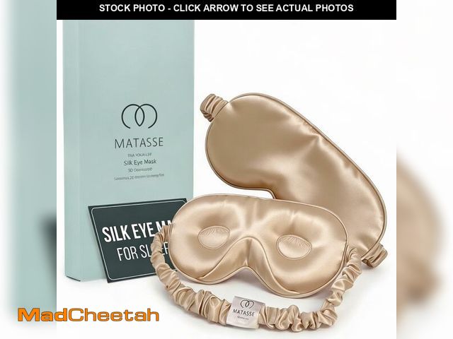 Lot 74-14269861 - MATASSE 100% Mulberry Silk Sleep Mask 22 Momme Grade 6A - 3D Contoured Eye Mask for Sleeping, 14mm D...
