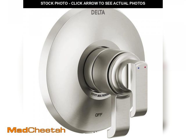 Lot 74-12214868 - Delta Faucet Tetra 17 Series Dual-Function Brushed Nickel Shower Valve Trim Kit, Shower Handle, Delt...