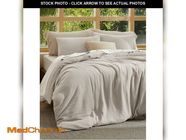 Lot 74-14294991 - Bedsure Muslin Duvet Cover King Size - Cotton Blend Viscose Derived from Bamboo, Cooling Duvet Cover...