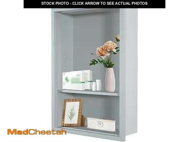 Lot 74-14365813 - Nalwort 12" x 18" Recessed Medicine Cabinet, 2-Tier Wall Niche, Wall Medicine Cabinet for Bathroom, ...