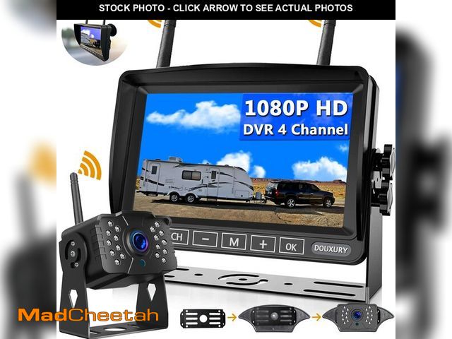 Lot 74-14152488 - RV Backup Camera Wireless DOUXURY IP69 Waterproof 170ÃÂ° Wide View Angle HD 1080P Rear View Camera ...