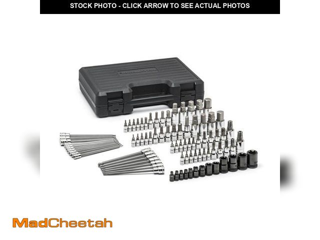 Lot 74-14607802 - GEARWRENCH 1/4 in., 3/8 in., and 1/2 in. Drive SAE/Metric Master Hex and Torx Bit Socket Set (84-Pie...