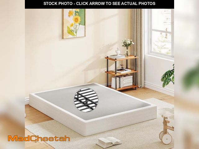 Lot 74-12482425 - Qftime 9 Metal Full Box Spring Mattress Foundation Heavy-Duty Easy Assembly - UNUSED