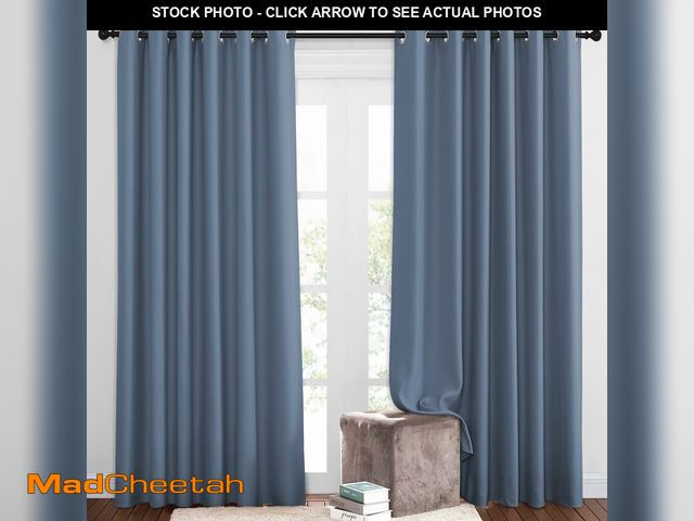 Lot 74-14270543 - NICETOWN Blackout Living Room Curtains Extra Wide, Triple Weave Grommet Top Thermal Insulated Window...