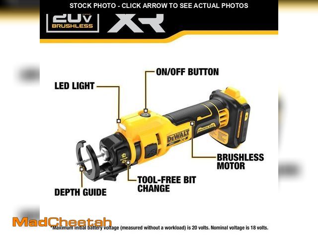 Lot 74-12796301 - DEWALT XR 20V Lithium-Ion Cordless Rotary Drywall Cut-Out Tool (Tool Only) - UNUSED