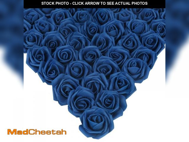 Lot 74-11851576 - INSUNSIX Fake Roses,200PCS Navy Blue Flowers 1.97in Foam Roses Artificial Flowers for Craft DIY Wedd...