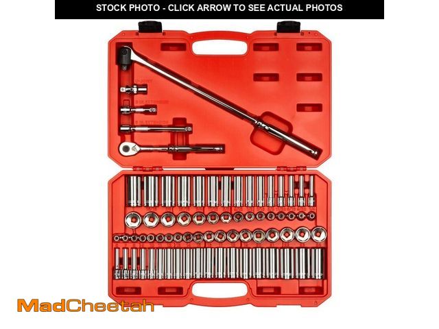Lot 74-14225211 - TEKTON 3/8 in. Drive 6-Point Socket and Ratchet Set, 73-Piece (1/4-1 in. 6-24 mm) - UNUSED