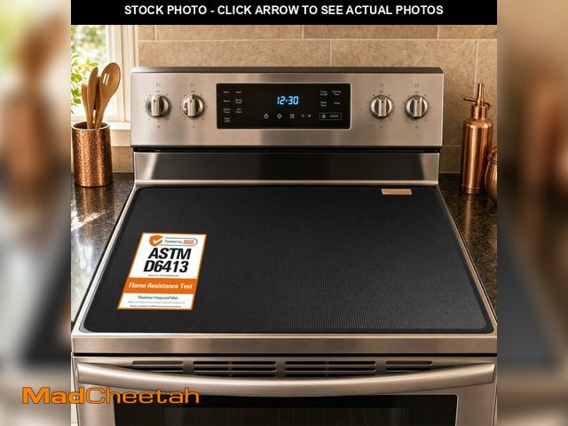 Lot 74-14302916 - Thaktive Glass Stove Top Cover for Electric Stove, Heat Resistant Silicone Cooktop Mat, Waterproof I...