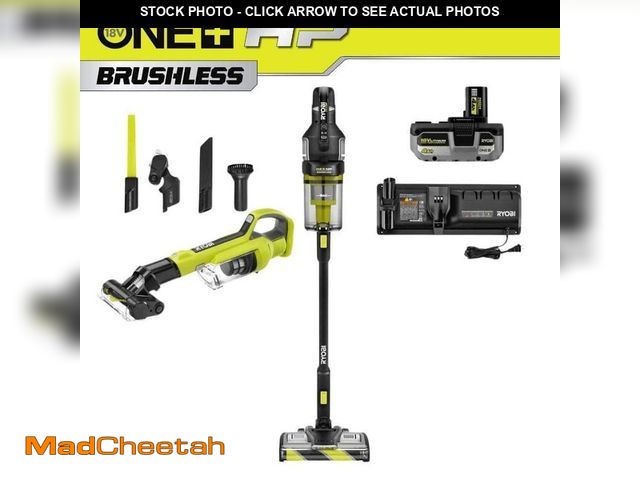 Lot 74-12663932 - (MISSING ALL ACCESSORIES ) RYOBI ONE+ HP 18V Brushless Cordless Advanced WHISPER Series Stick Vacuum...