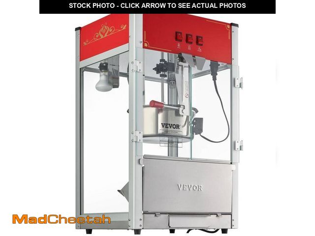 Lot 74-12592917 - VEVOR 1440-Watt 12 oz. Red Countertop Popcorn Maker Kettle Commercial Popcorn Machine with 3-Switch ...
