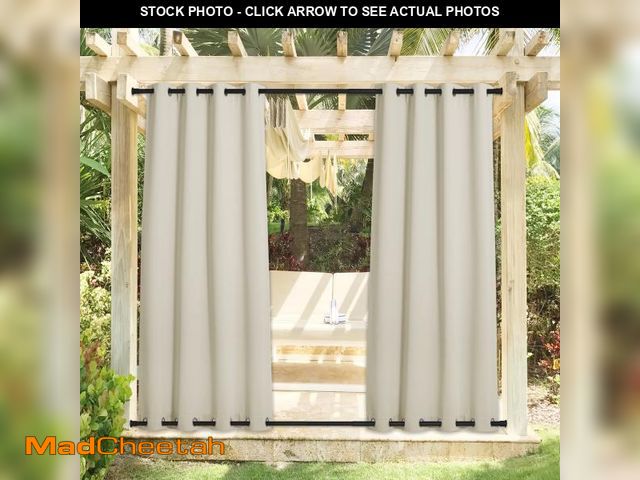Lot 74-12118814 - NICETOWN 2 Panels Weighted Blackout Curtains Waterproof &amp; Windproof, Thermal Insulated Room Dark...