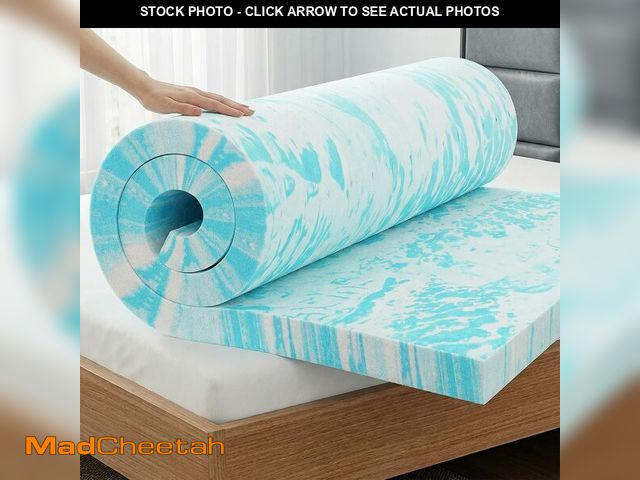 Lot 74-14349622 - OLIXIS 2 Inch Full Size Gel Infused Memory Foam Mattress Topper, a Soft Breathable Cooling Bed Pad, ...