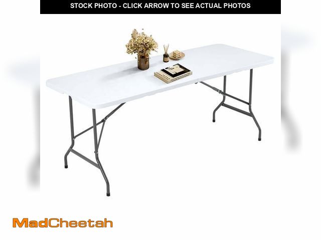Lot 74-14371253 - CONCETTA Multifunctional 6FT Plastic Folding Table - High Density Polyethylene Portable Table - Indo...