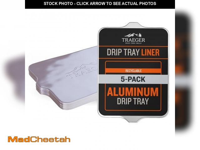 Lot 74-12419351 - Traeger Grills BAC507 5-Pack Aluminum Drip Tray Liners Ã¢â¬â Disposable, Heat-Resistant Grill Acc...