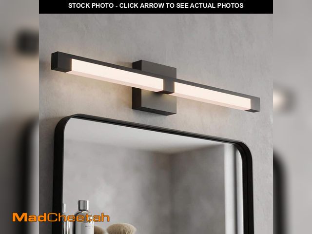 Lot 74-14113211 - Artika Tivoli 27 in. 1-Light Matte Black Modern Integrated LED Vanity Light Bar for Bathroom - UNUSE...