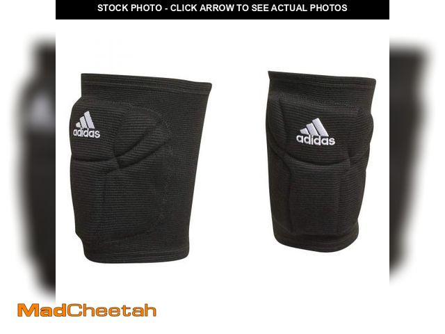 Lot 74-12360621 - adidas unisex-adult Elite Knee Pad, Black/White, Medium - UNUSED
