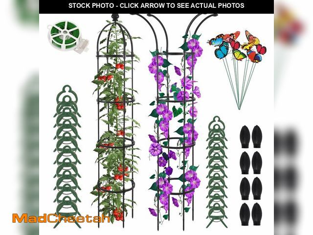 Lot 74-14066324 - WellSign Obelisk Trellis for Climbing Plants Outdoor 6.6ft, Garden Tower Trellis for Potted Plants I...