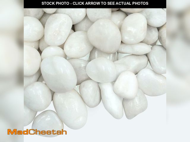 Lot 74-13966769 - VINICS 20lbs Large River Rocks, White Pebbles for Plants 2-3 Inch, High Polished Natural Decorative ...