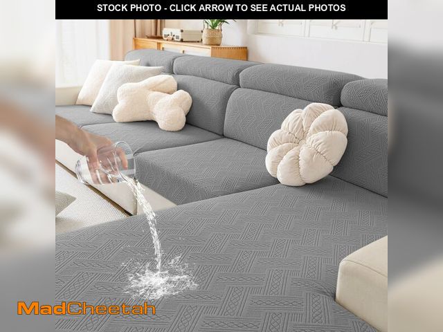 Lot 74-12973379 - hyha Waterproof Couch Cushion Covers for Sectional Sofa, Sofa Slipcover Washable, Sectional Chaise L...