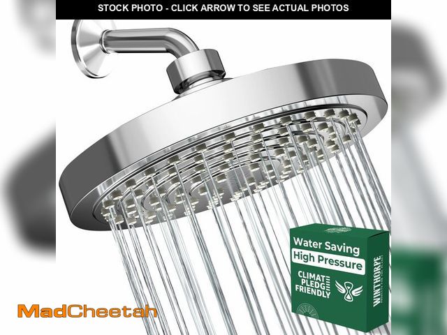 Lot 74-14215215 - Winthorpe Water Saving Shower Head, High Pressure Showerhead with Widespread Coverage, Easy Installa...