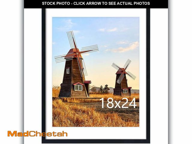 Lot 74-13044983 - decorUhome 18x24 Picture Frame with Plexiglass - Large Black Poster Frame for Wall Display - Include...