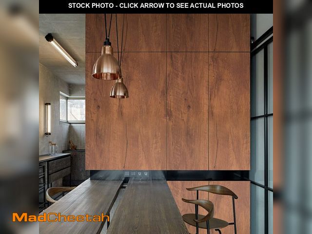 Lot 74-12805841 - Wood Grain Contact Paper 23.6" X 118" Removable Vinyl Film Red Brown Wood Wallpaper Peel and Stick T...