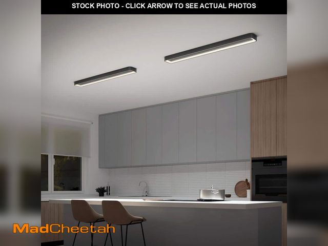 Lot 74-14278133 - Artika 5.98 in. Aiden Matte Black LED Flat Panel 30-Watt 5CCT Selected LED Integrated Linear Flat Pa...