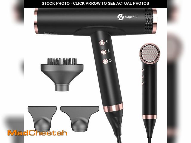Lot 74-12505513 - slopehill Professional Ionic Hair Dryer with Diffuser - Lightweight, Compact, Powerful &amp; Fast Sa...