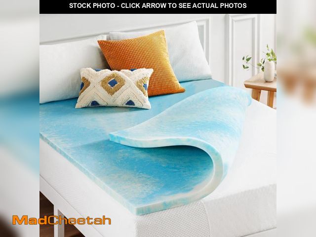 Lot 74-12095961 - Best Price Mattress 2 Inch Swirl Gel AeroBreeze Cooling Air Flow Memory Foam Mattress Topper, Dorm E...