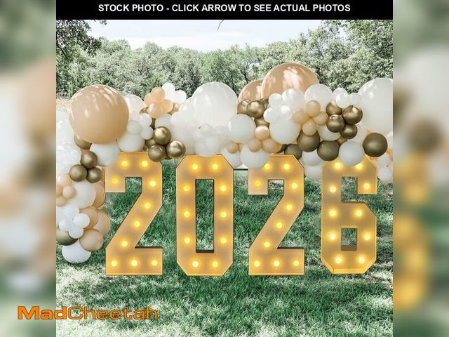Lot 74-14210398 - KIMI HOUSE 2026 New Year Graduation Decorations, 3FT Large Grad 2026 Marquee Light Up Letters Sign, ...