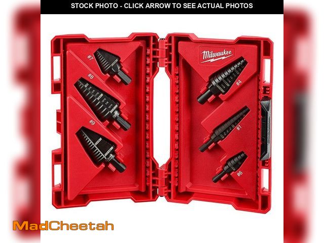 Lot 74-13750443 - Milwaukee Black Oxide Step Drill Bit Set (6-Piece) - UNUSED