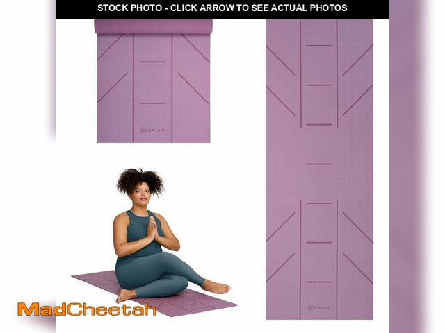 Lot 74-12858403 - Gaiam 6mm Ultra-Sticky Alignment 1 Yoga Mat - Viola - UNUSED
