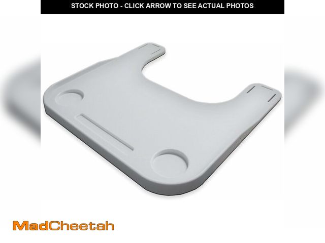 Lot 74-14305150 - Rehabilitation Advantage Plastic Molded Wheelchair Lap Tray, White, Speckled Gray - USED