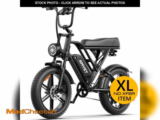 Lot 74-12598221 - AMYET G60 Peak 1500W Electric Bike, 20" Fat Tire E-Mountain Bikes, 48V 20Ah 32MPH Ebike for Adults F...