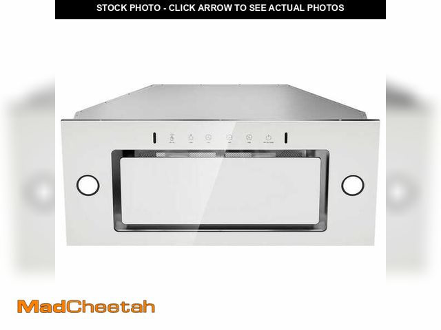 Lot 74-13612004 - VIKIO 30 in. 900 CFM Ductless Convertible Insert Range Hood in Stainless Steel and White Glass with ...