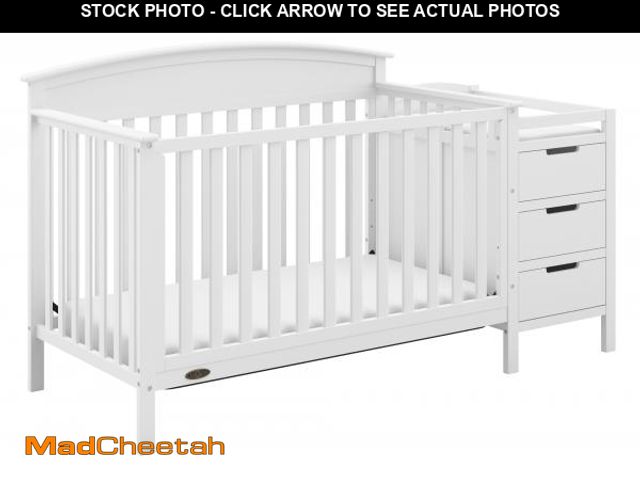 Lot 74-12202895 - Graco Benton 4-in-1 Convertible Crib and Changer- White - UNUSED