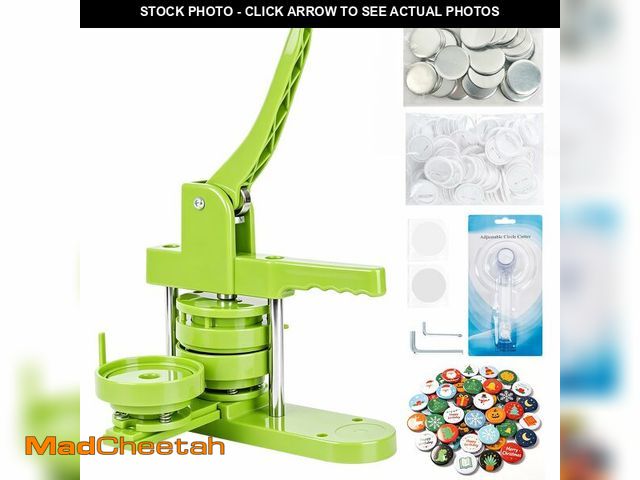 Lot 74-14267951 - Happizza Button Maker Machine, 75mm(3 inch) DIY Pin Button Maker Press Machine Kit, Badge Button Pre...