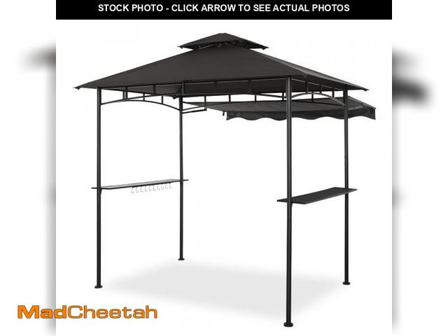 Lot 74-12274783 - CHARMELEON Dark Grey Grill Gazebo, Double Tiered BBQ Gazebo, 5x8 Grill Canopy,Outdoor BBQ Canopy Ten...