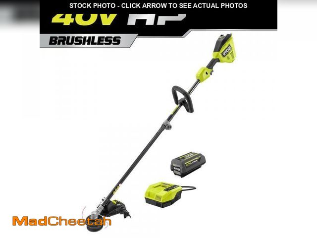 Lot 74-12364673 - 40V HP Brushless 16 in. Cordless Carbon Fiber Shaft Attachment Capable String Trimmer with 4.0 Ah Ba...