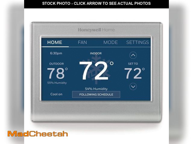 Lot 74-12548094 - Honeywell Home Wi-Fi Smart Color 7-Day Programmable Smart Thermostat with Color-Changing Touchscreen...
