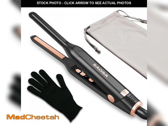 Lot 74-12052014 - SAOSA Pencil Flat Iron, 3/10" Small Flat Irons for Short Hair, Pixie Cut and Bangs, Mini Hair Straig...