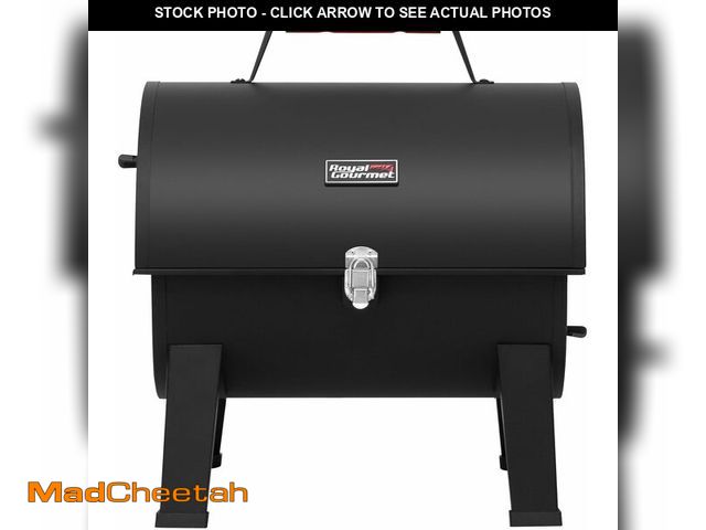 Lot 74-13710433 - Royal Gourmet CC1619 Portable Tabletop Charcoal Grill, Convertible Lid-to-Grill Zone, Outdoor Compac...