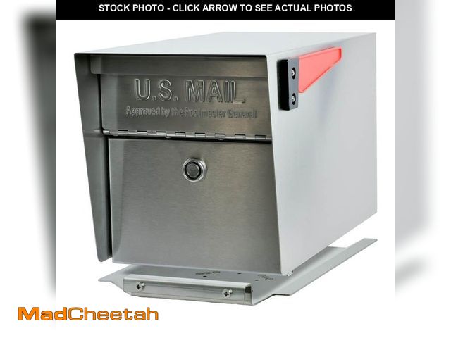 Lot 74-12755800 - Mail Boss Mail Manager PRO 316 Stainless Steel Locking Post Mount Mailbox with High Security Reinfor...