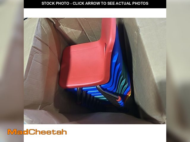 Lot 74-13071574 - Flash Furniture Whitney 10 Pack Plastic Stackable School Chairs with 10.5" Seat Height, Assorted Col...