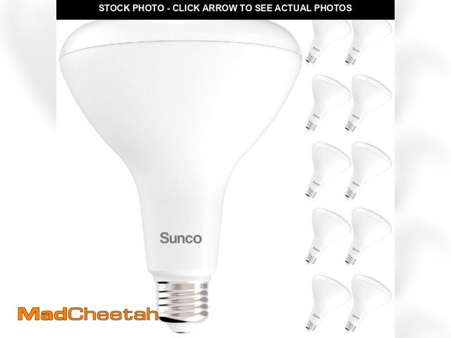 Lot 74-11557141 - Sunco 10 Pack BR40 LED Light Bulbs, Indoor Flood Lights, Recessed Can Light Bulb, 1400 LM, 17W (100W...