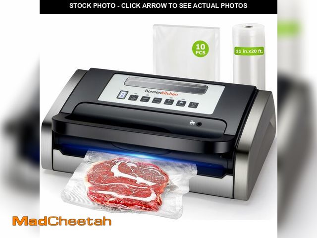 Lot 74-14206928 - Bonsenkitchen Vacuum Sealer Machine, Globefish Technology for Perfect Vacuum Sealing, Powerful Low-N...