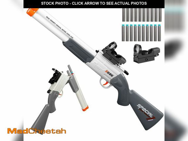 Lot 74-14213446 - Shushuzz Toy Gun Double Barrel Shotgun Toy for Boys Age 8-12 - Realistic Foam Blaster with Scope &am...