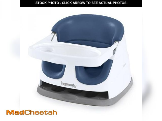 Lot 74-12526773 - (MISSING BACK) Ingenuity Baby Base 2-in-1 Booster Feeding and Floor Seat with Self-Storing Tray - Ni...