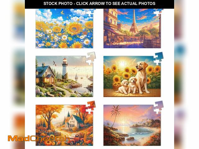 Lot 74-14215530 - Yigney 6 Pack 48 Large Piece Jigsaw Puzzles for Seniors Alzheimer Products for Elderly Dementia Acti...